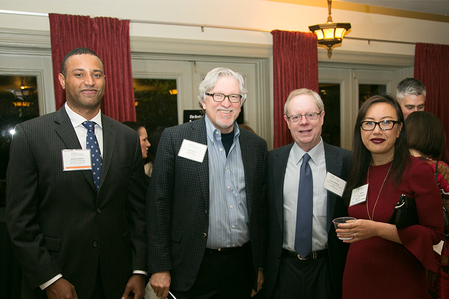 Principal PM Manager at Microsoft Alfred Andre; Co-founder of the Raikes Foundation Jeff Raikes; Seattle Times Publisher & CEO Frank Blethen; and Seattle Times Deputy Managing Editor, Audience and Initiatives, Sharon Chan.