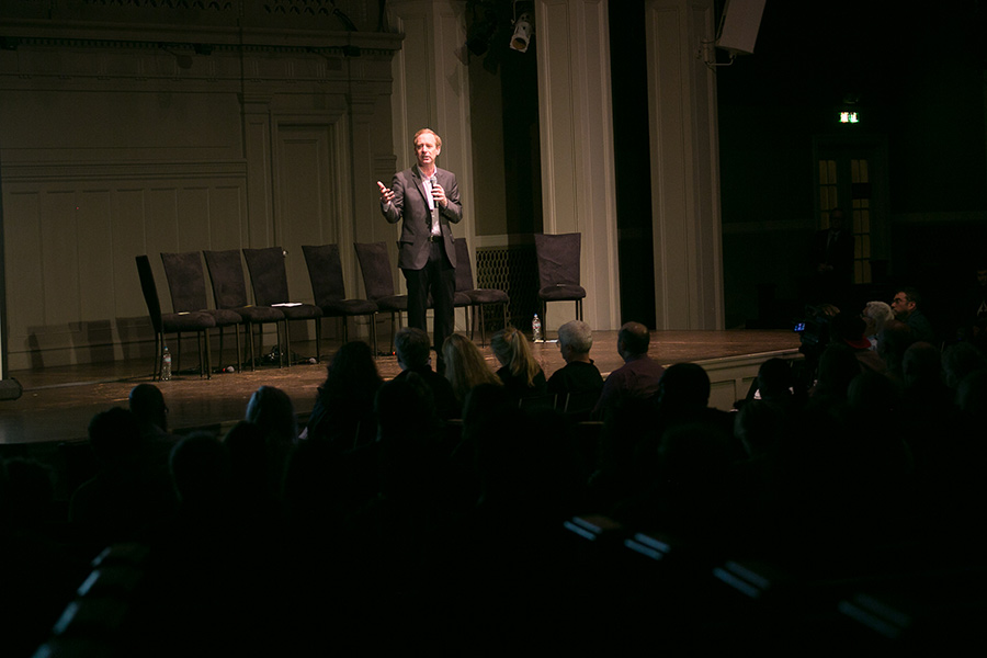 President and Chief Legal Officer of Microsoft, Brad Smith, introduced the program.