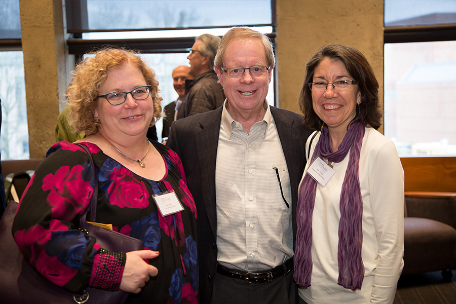 Kate Riley, Seattle Times editorial page editor; Frank Blethen, Seattle Times publisher, and Mary Gresch, chief marketing & communications officer of the University of Washington.