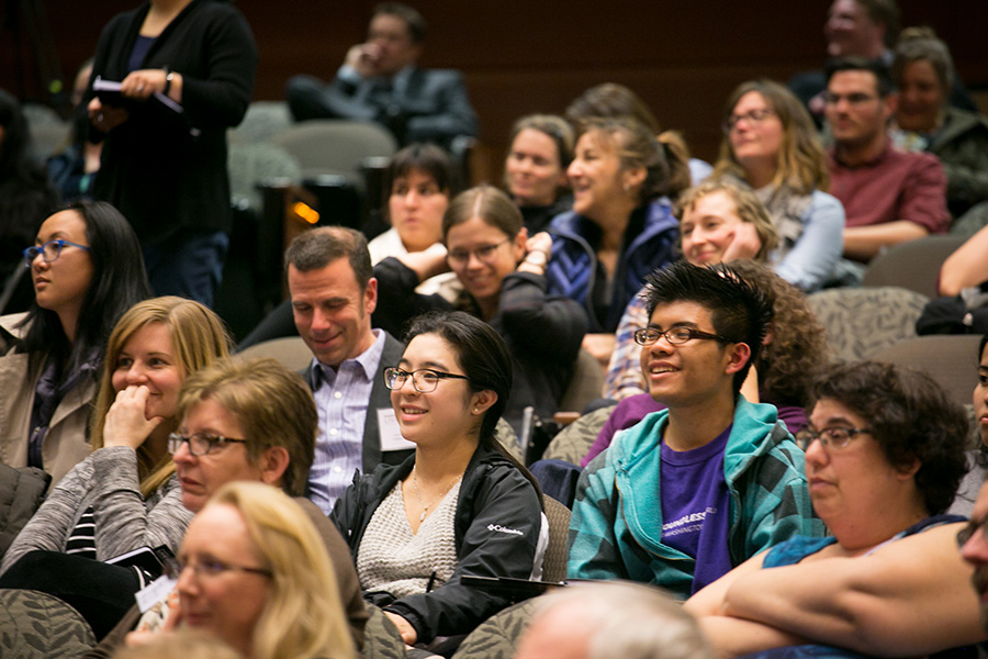 An engaged audience of about 450 people attended the event at UW’s Kane Hall.