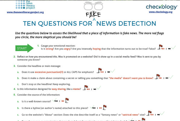 News you can use: Infographic walks you through 10 questions to detect fake news