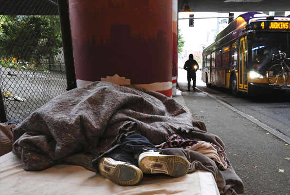 The bottleneck in Seattle’s homeless shelters that leaves thousands on the streets