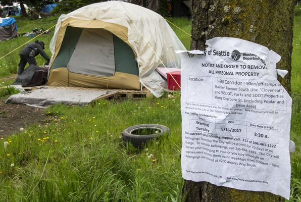 Seattle officials at odds on how many homeless get shelter after camps cleared